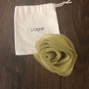 J Crew silk rosette brooch